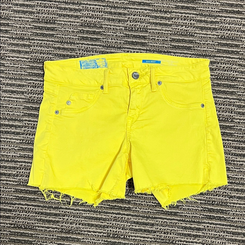Fade to Blue Women’s Yellow Jean Shorts